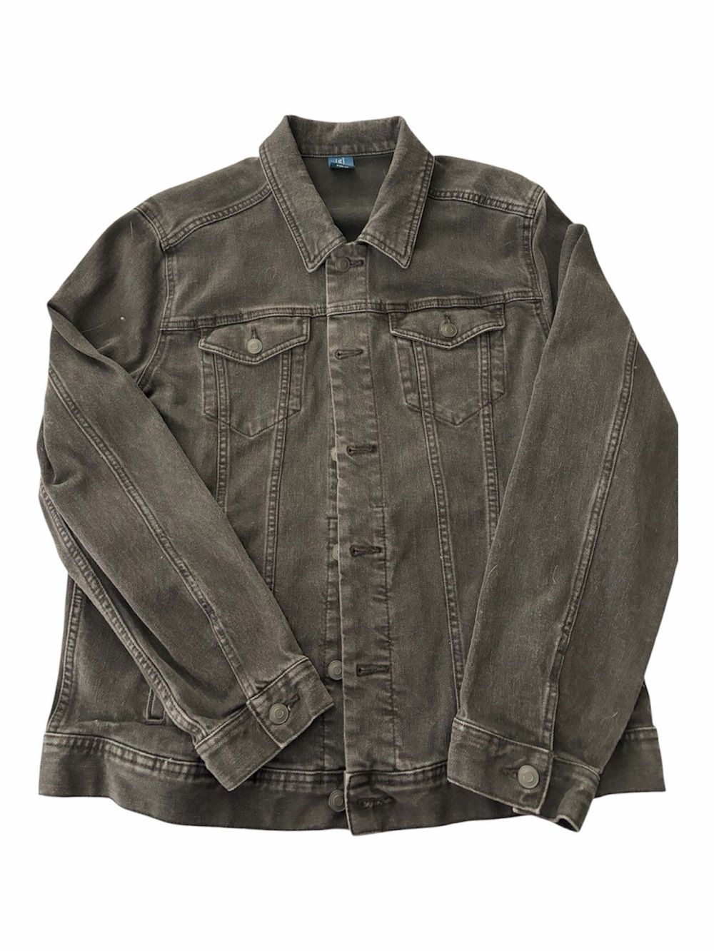 GAP Men's Washed Olive-Brown Denim Jacket